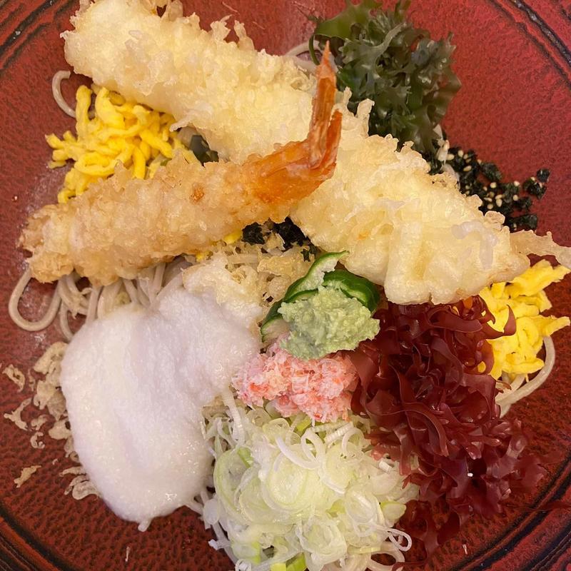 海鮮冷やしとろろそば(ばんどう太郎 菖蒲店)