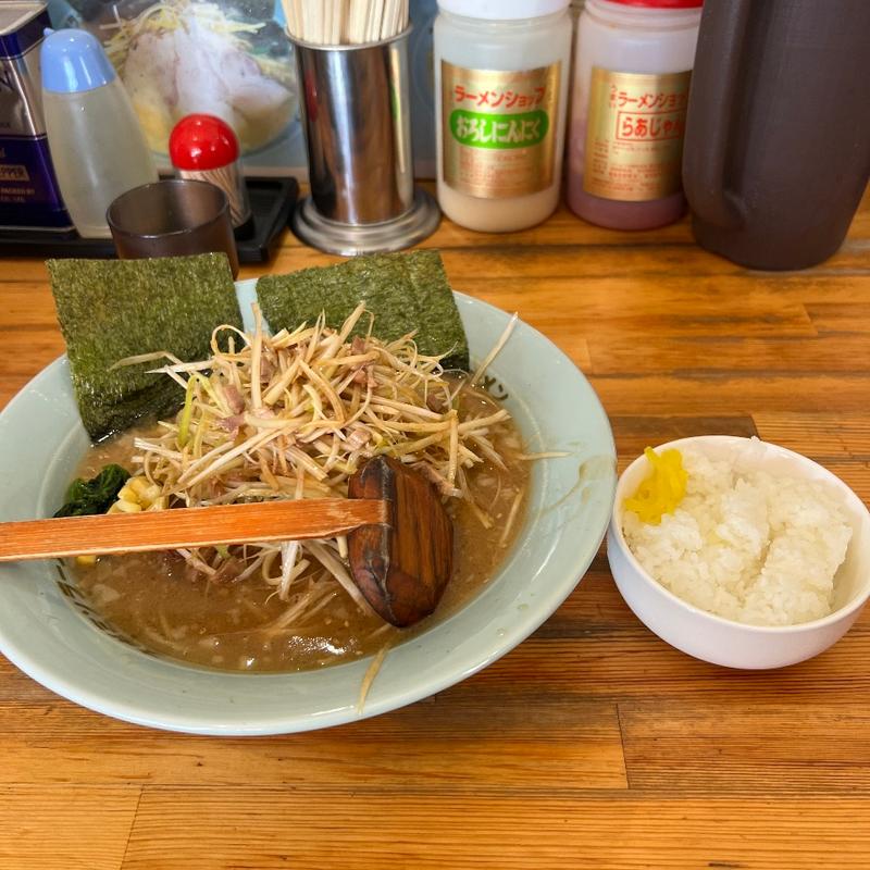 ネギ味噌ラーメン　ネギダブル　半ライス(ラーメンショップ椿 上彦川戸店)