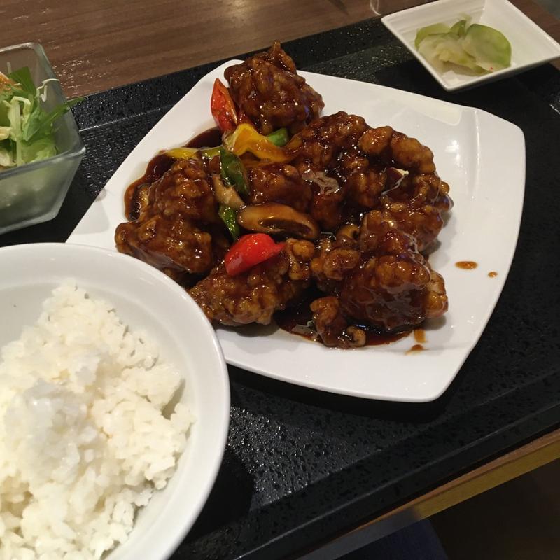 黒酢酢豚定食(黄金の華 亀戸店)