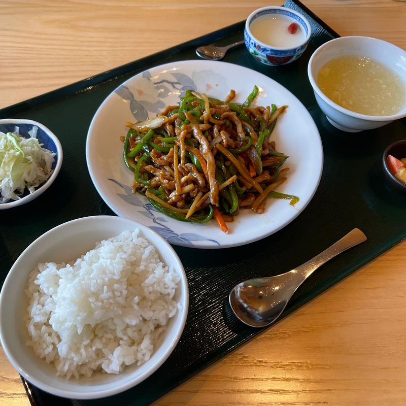青椒肉絲定食(蘭の拾璞 コレットマーレ店)