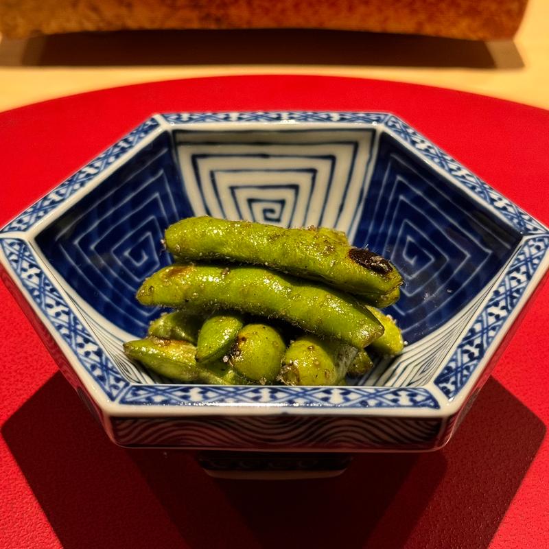 焼き枝豆(備長炭焼鳥 鳥しげ)