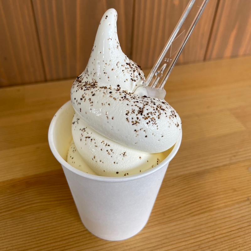 もろみ塩ソフトクリーム(道の駅 季の里天栄)