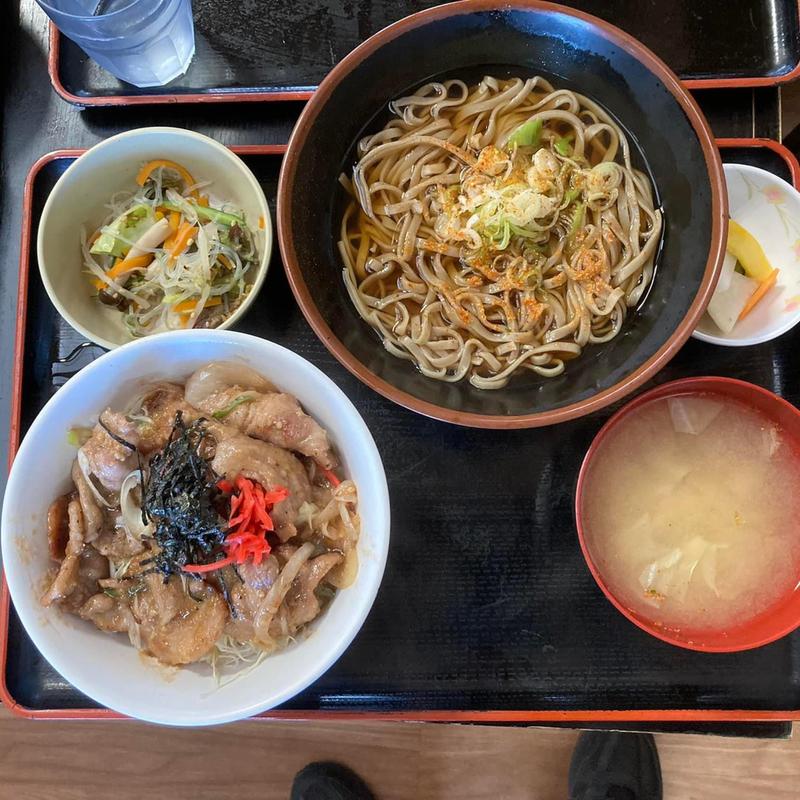 雷電丼定食 かけそば(雷電 くるみの里 )