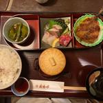 地魚造りとアジフライ定食(卑弥呼 舞鶴 （ひみこ）)