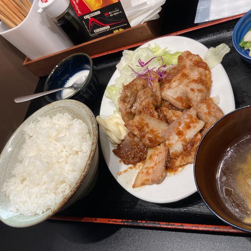 生姜焼き定食(蘭州 中華料理)