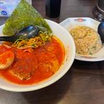 赤丸ラーメン+半チャーハンセット(まるちゅう )
