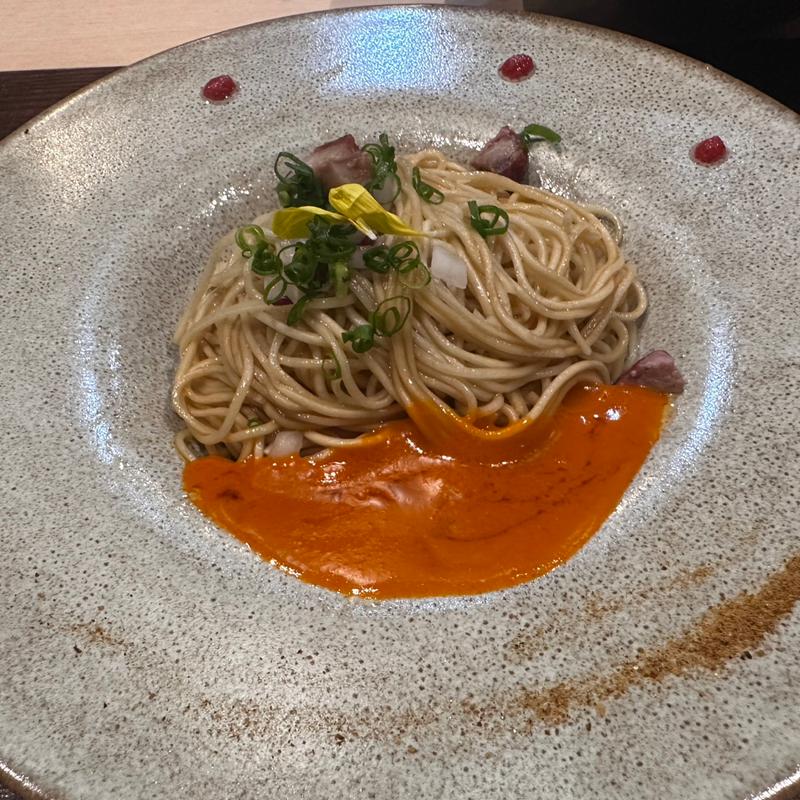 雲丹の〆蕎麦(与しおか)