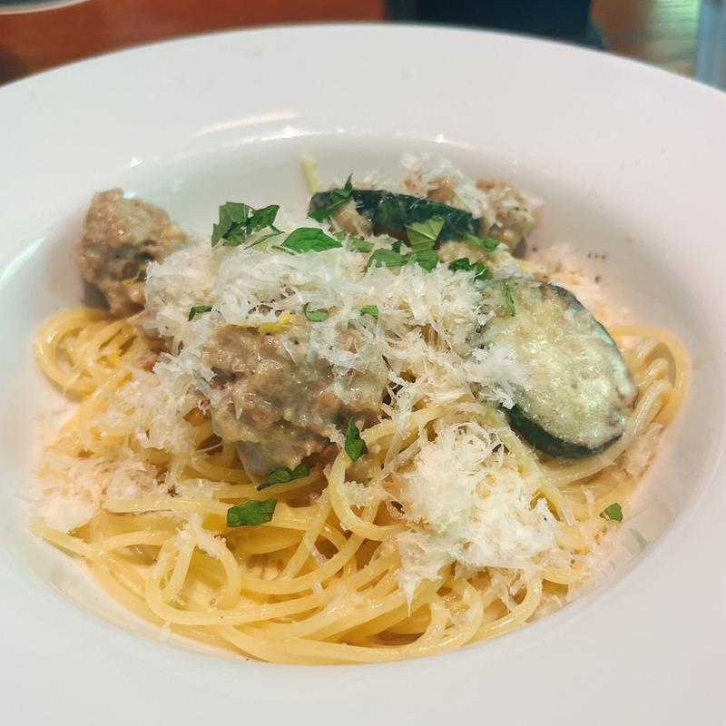 サルシッチャとズッキーニのレモンクリームソース スパゲッティーニ(TWELVE GARDENS BAR&GRILL)
