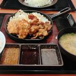 からやま焼きの二種盛り定食（たれ）