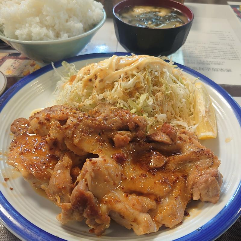 チキンマスタード焼き定食(文福飯店)