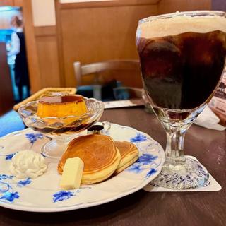 プリン&ミニホットケーキ(喫茶トリコロール　 松坂屋上野店  )