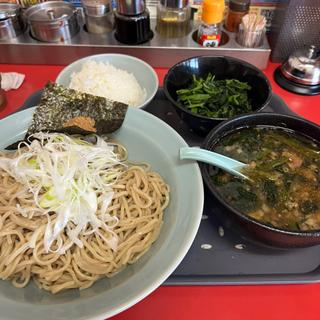 和節とんこつ醤油つけ麺ほうれん草セット　半ライス(ラーメン山岡家 越谷レイクタウン店)