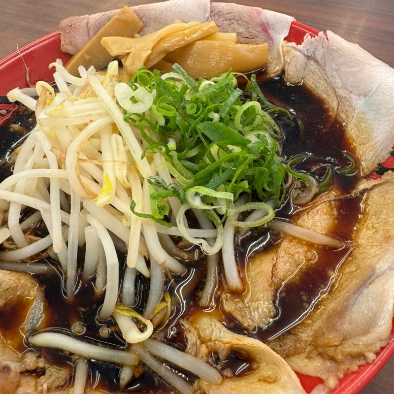 漆黒チャーシュー麺焼飯定食(京都北白川ラーメン魁力屋 茨木店)