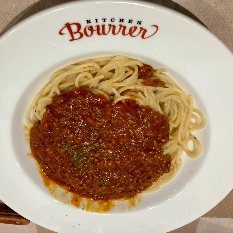 挽肉たっぷり！ミートソーススパゲッティ(キッチンブーレ ゆめタウン呉店)