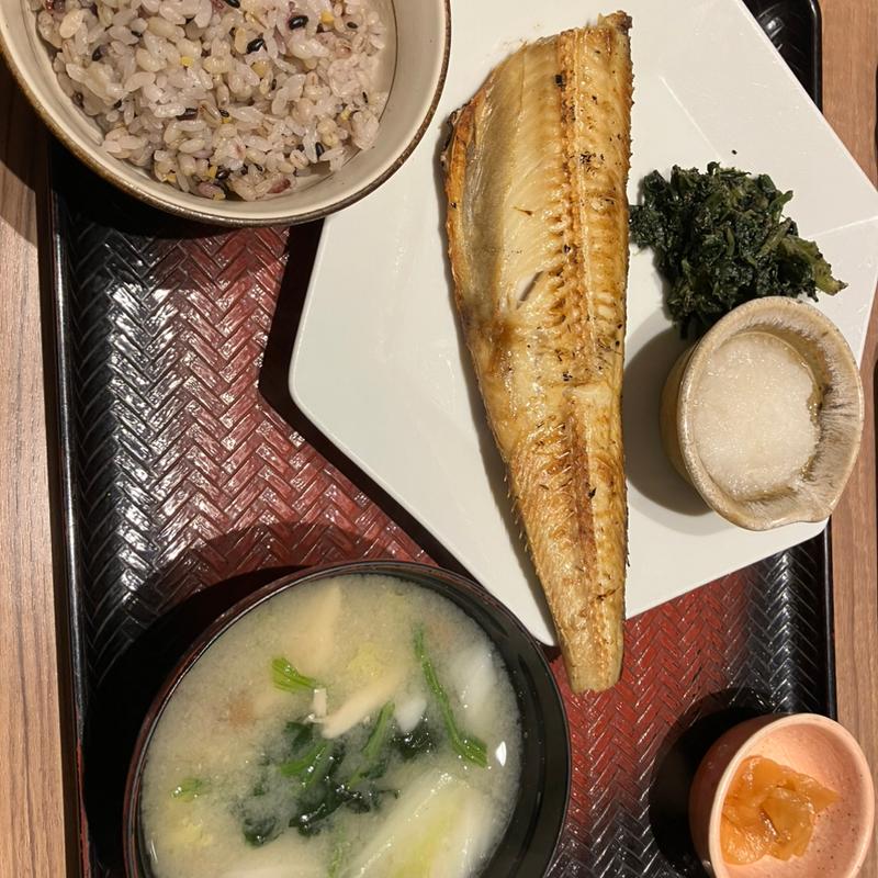 しまほっけの炭火焼き定食麦味噌汁に変更(大戸屋ごはん処 クロスモール豊川店)