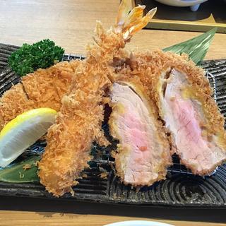 大海老極上三種盛り定食(かつ丸仙台中山店)