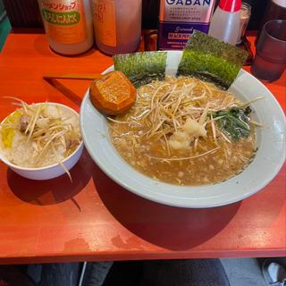 味噌ねぎラーメン　半ライス(ラーメンショップ椿　庄和南桜井店)