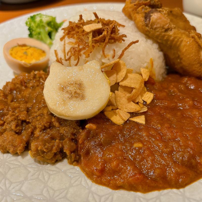 2色のスパイスカレー(おでん×スタンド三徳六味)