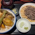 旬の野菜天丼と小そばセット(浅草割烹天とよ神保町店)