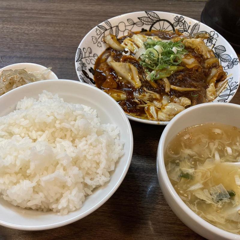 麻婆春雨ランチ(餃子と中華 豆点)
