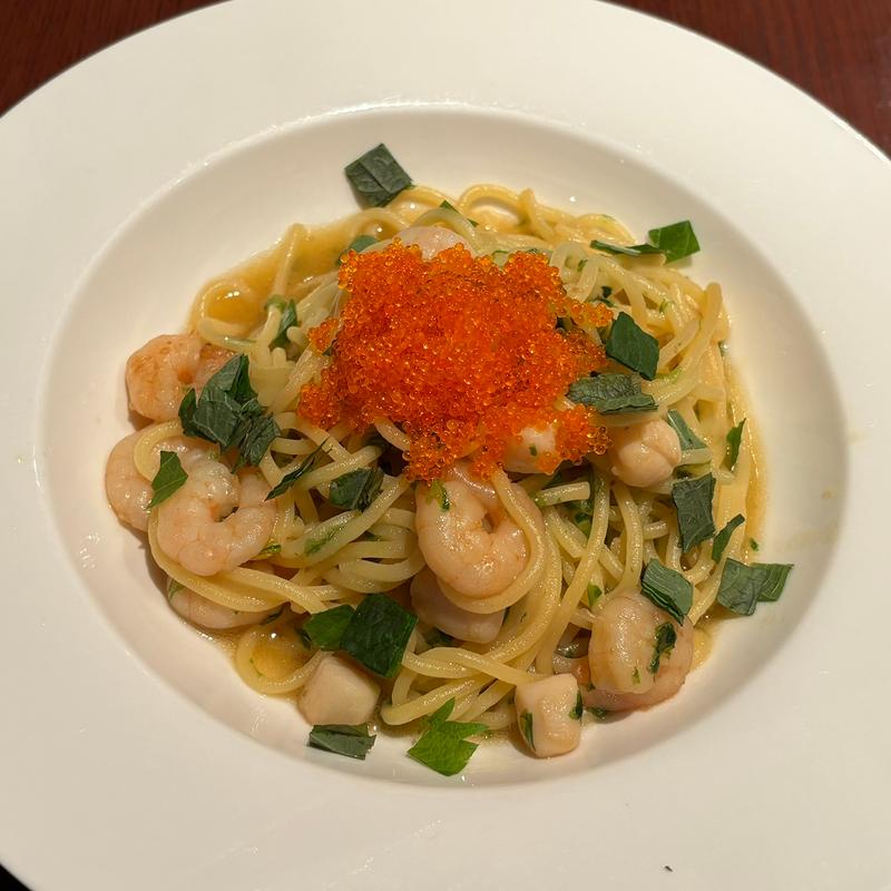 エビと小柱の生のりバター醤油(クラブハウス エニ)