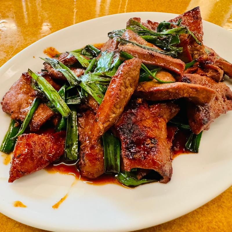 ニラレバー炒め(やまや食堂)