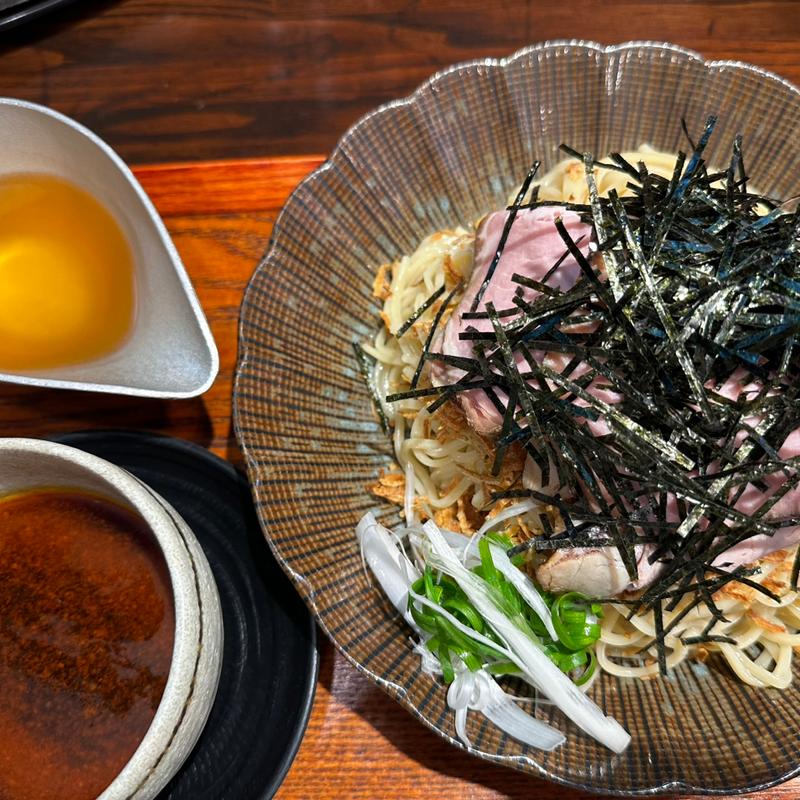 自家製ラー油の冷たいつけそば(ramen club トトノエ)
