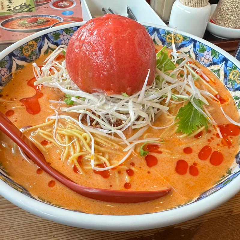 冷やしトマト坦々麺(博多ラーメン　龍ノ髭　 宇都宮店 )
