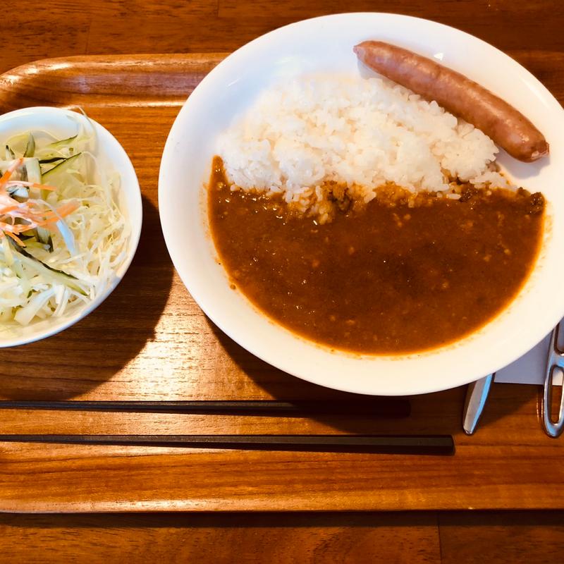 キーマカレーセットにソーセージ(粉雪亭 )