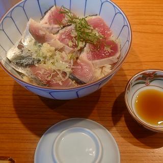 さば入りかつをのたたきハーフ丼(京すし)