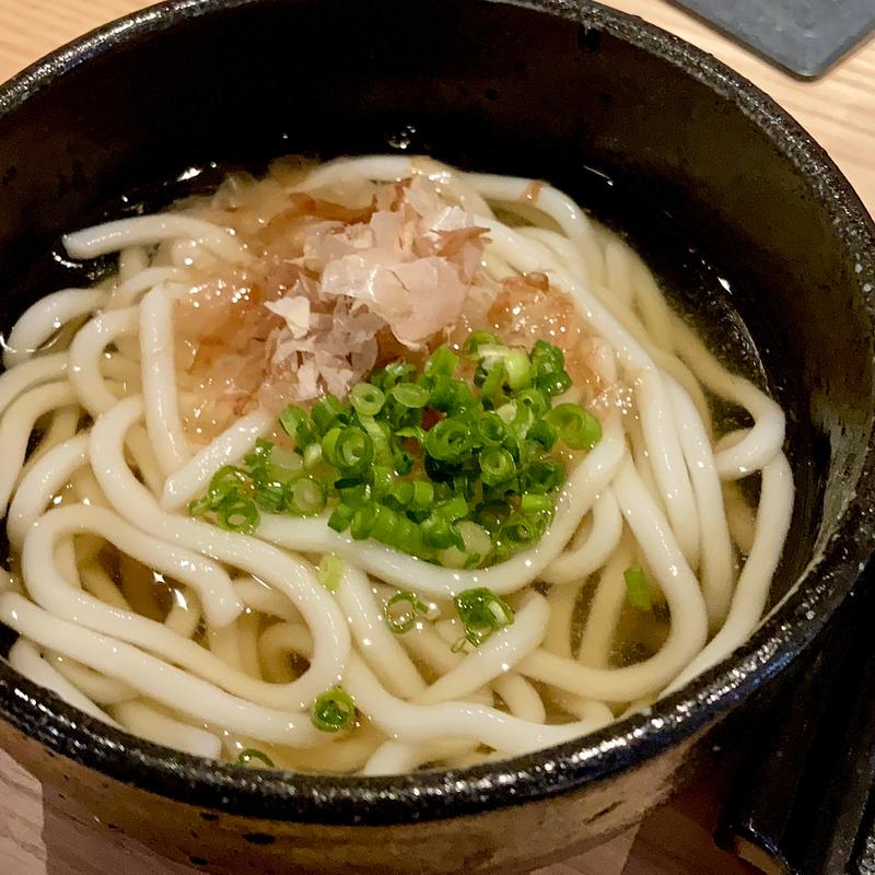 ミニうどん　冷(ひやかけ)(だし処つる松)