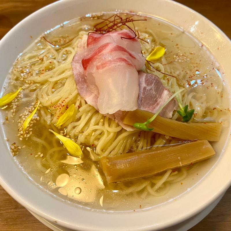 冷やし鯛塩ラーメン大(鯛塩そば灯花代々木店)