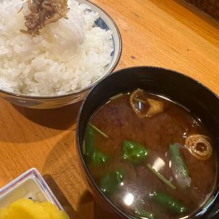 ご飯、赤だし(彩り八寸)(馳走庵一献)