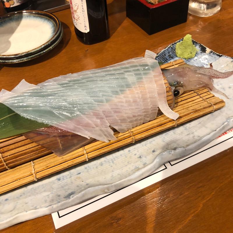 活イカ(炭火焼鳥・活きイカ・長州水炊き こてつ)