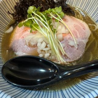 冷サンマ✖️伊吹の荒炊き煮干し蕎麦(夜空と大地sake＆noodle)