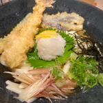 柚子の冷かけ天ぷらうどん