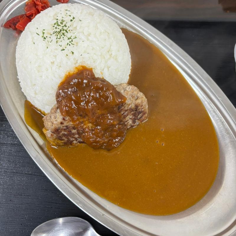 ハンバーグカレー(まるいし食堂)