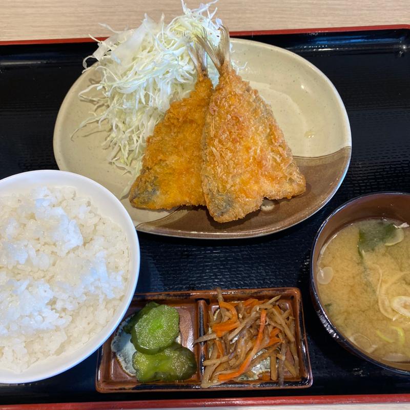 アジフライ定食(東京食堂 ニュートーキョー柳原店)