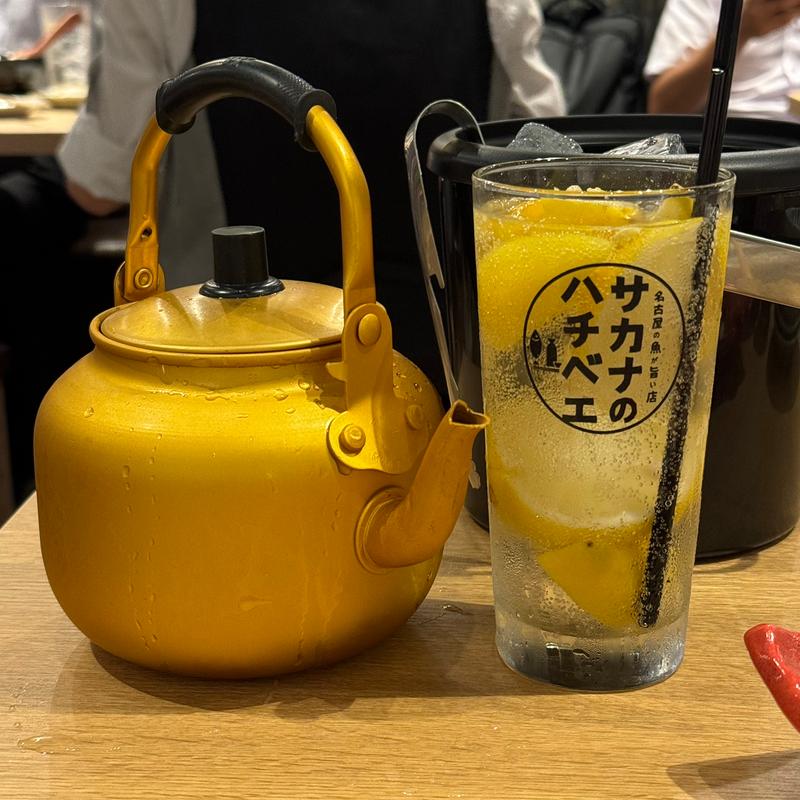 ヤキャンタ(レモン酎ハイ(甘くないレモン))(サカナのハチベエ 今池店)
