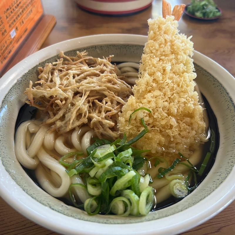 ごぼ天うどん大 えび天トッピング(大力うどん)