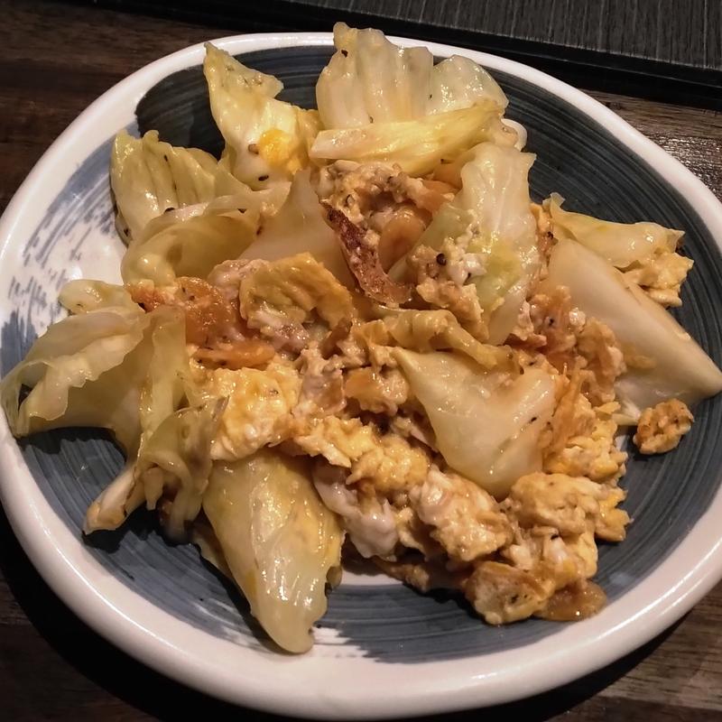 キャベツと桜えびの卵炒め(㐂ばらし （きばらし）)