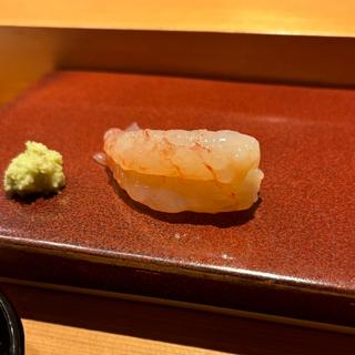 牡丹海老の昆布〆(鮨しのぶ)