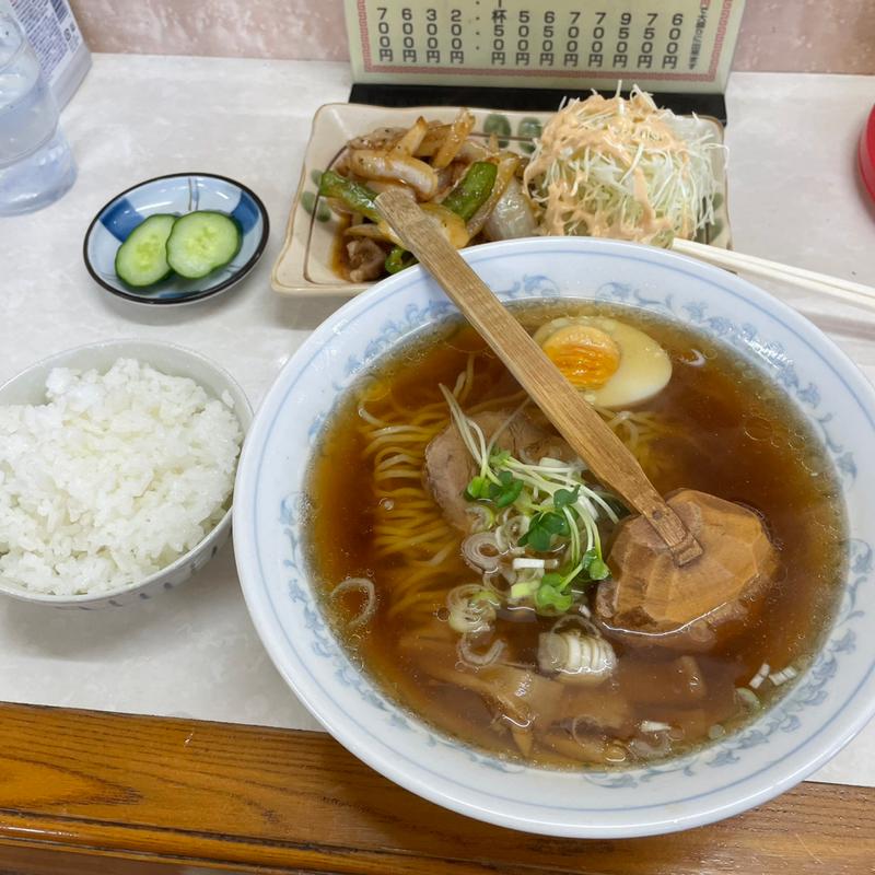 Aセット　ラーメン　生姜焼き(ラーメンよし味)