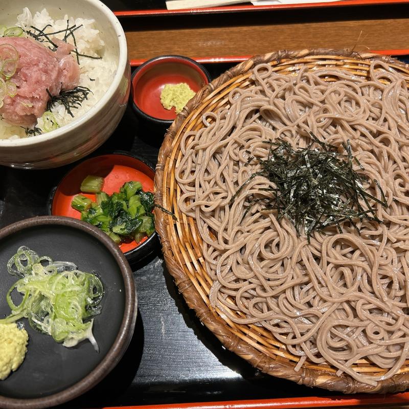 ねぎとろ丼定食(おらが蕎麦 姫路駅ピオレ店)