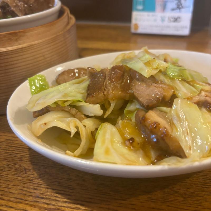 焼豚とキャベツの辛味噌炒め(おかはん)