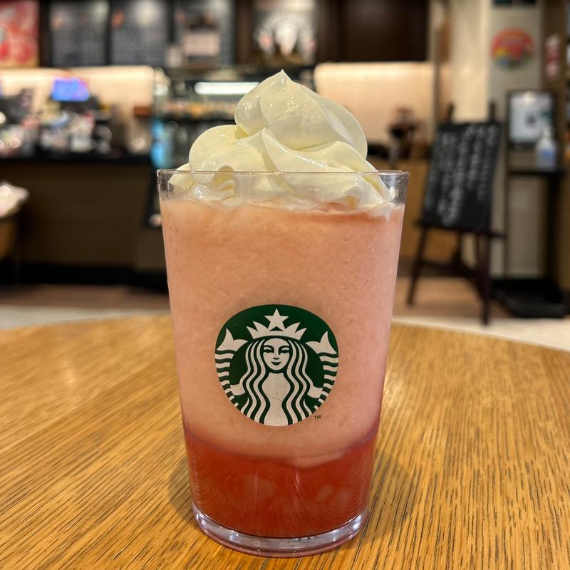 ラブ&ピーチフラペチーノ(スターバックスコーヒー 六本木ヒルズ メトロハット／ハリウッドプラザ店)