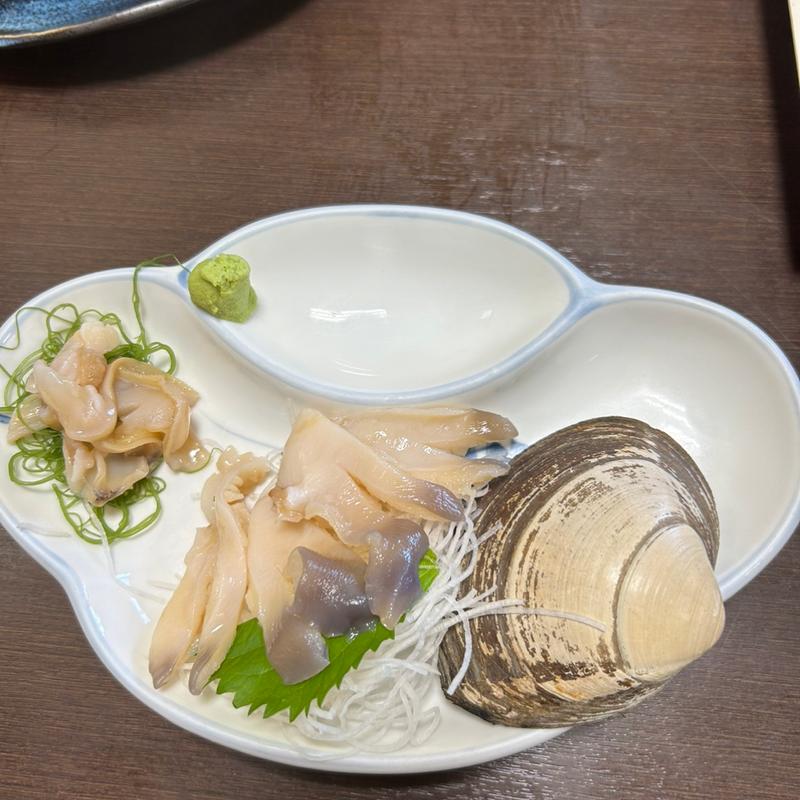 ホッキ貝刺し(お食事処たこ八)