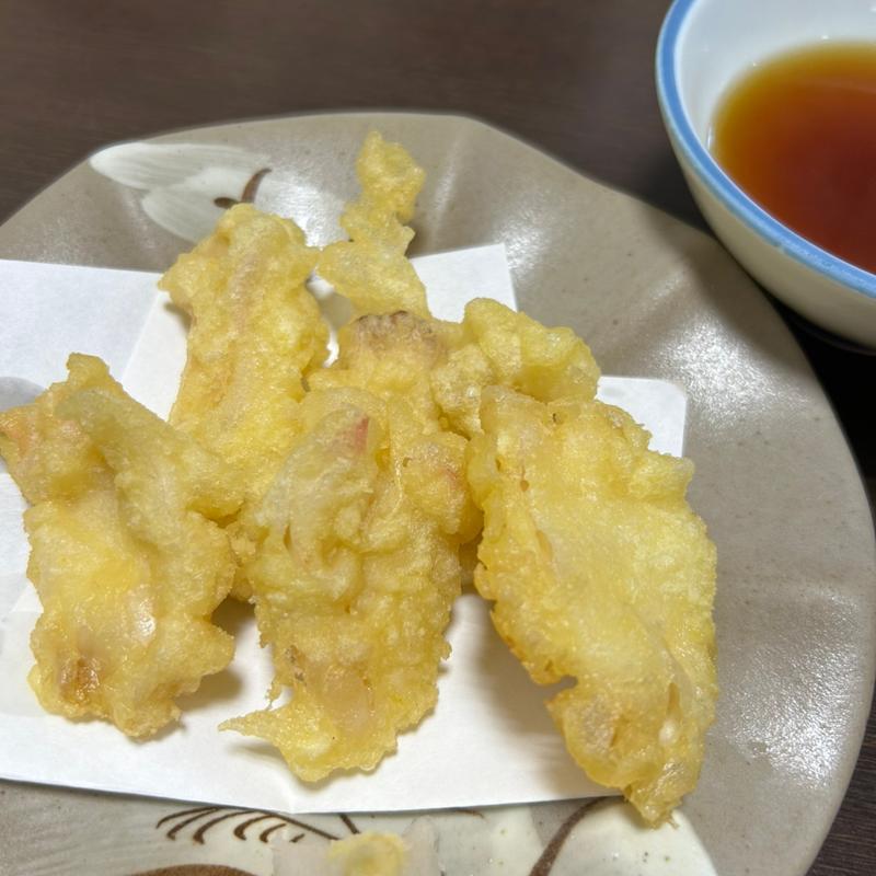 ホッキ貝の天ぷら(お食事処たこ八)