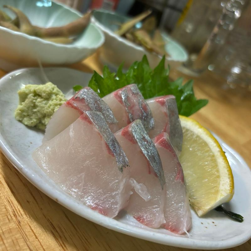 しまあじ造り(大衆炉端 田仲)