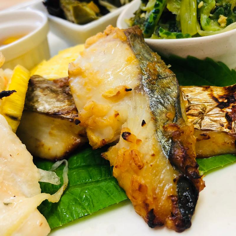 イトヒキアジの生姜味噌焼き_薬膳ランチセット　(薬膳料理 和幸)